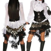 Onderbustcorset zwart siersluiting