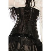 Corset zwart met kettingen