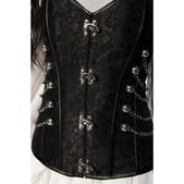 Corset zwart met kettingen