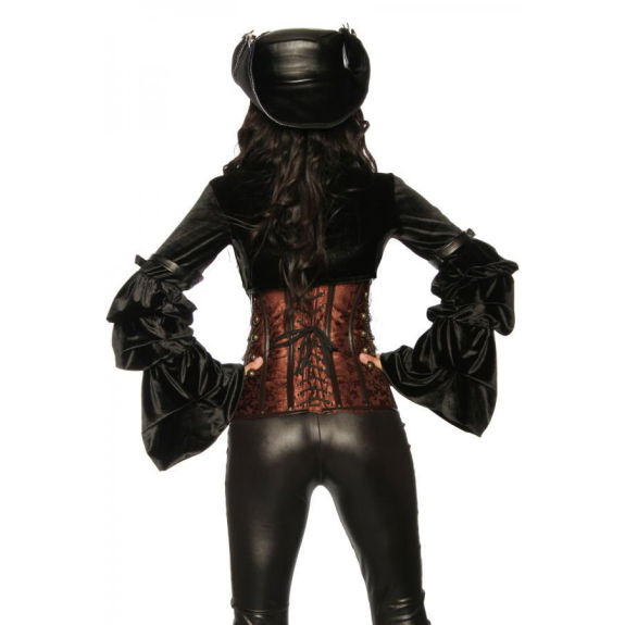 Getailleerd koperbruin corset