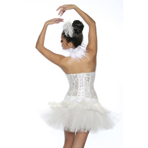 Witte zwaan corset