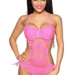 Roze haltermonokini