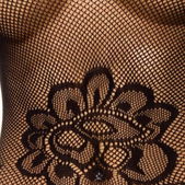 Bodystocking verleidelijk kant open kruis