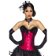 Burlesque corset zwart-rood
