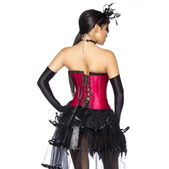 Burlesque corset zwart-rood
