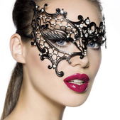 Metalen masker zwart