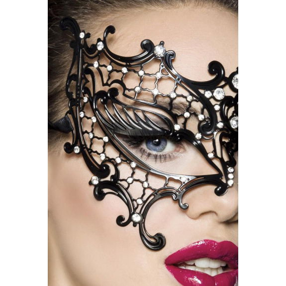Metalen masker zwart