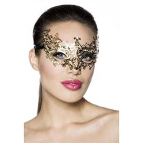 Verleidelijk metalen masker goud