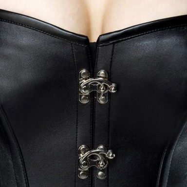 Zwart corset in leerlook