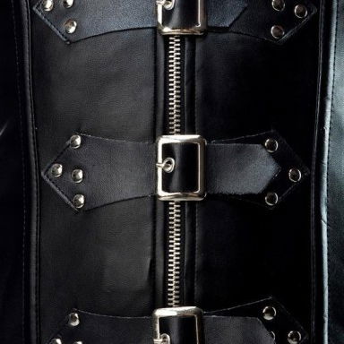 Onderbustcorset leerlook riempjes