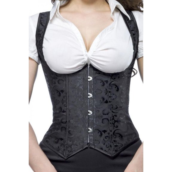 Onderbust corset barok zwart