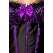 Corset zwart-paars