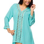 Zomerse tuniek azuurblauw Zomerse tuniek azuurblauw