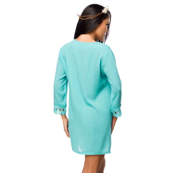 Zomerse tuniek azuurblauw