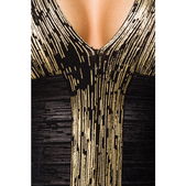 Shapedress zwart-goud