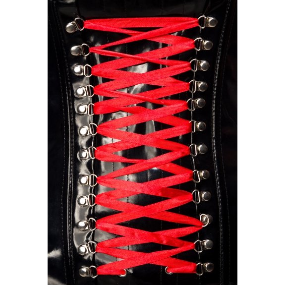 Onderbust corset zwart-rood