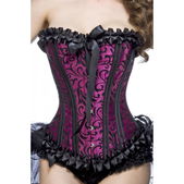 Burlesque corset met flockprint