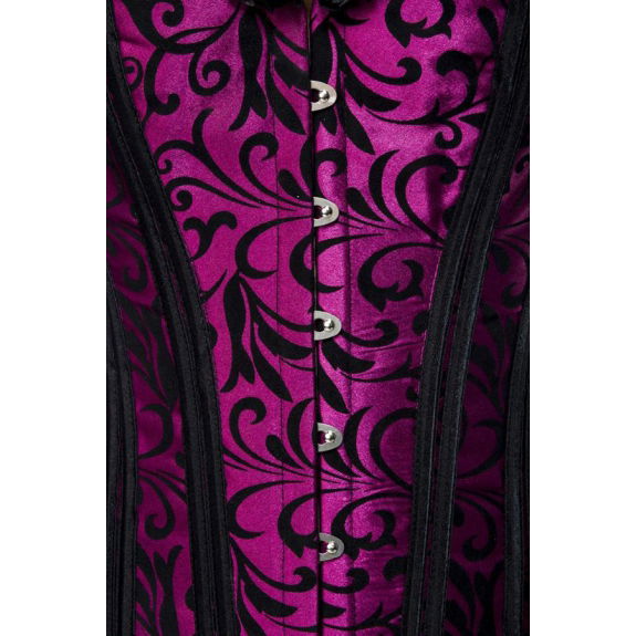Burlesque corset met flockprint