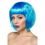 Pruik bobline blauw