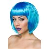 Pruik bobline blauw Pruik bobline blauw