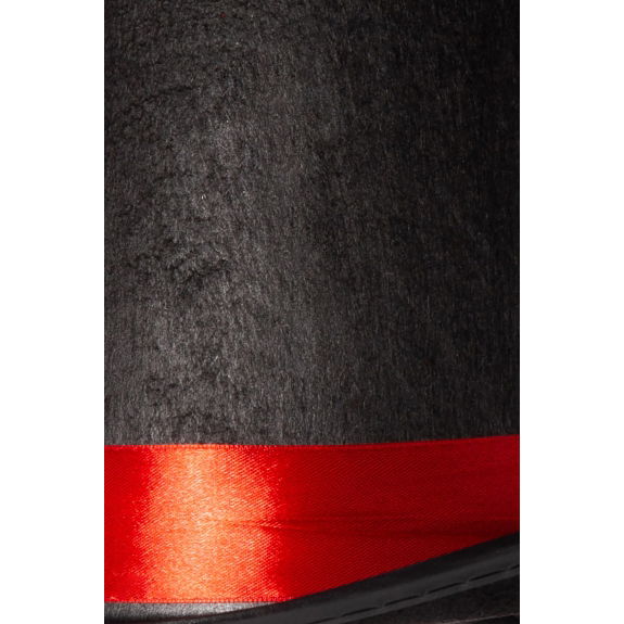 Cilinderhoed zwart-rood