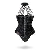 Underbust corset met slipje kunstleer