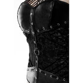 Corset set met slip kunstleer
