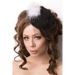 Fascinator rood-zwart