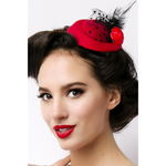 Fascinator rood-zwart