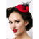 Fascinator rood-zwart