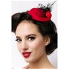 Fascinator rood-zwart Fascinator rood-zwart