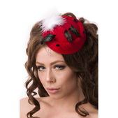 Fascinator rood-zwart