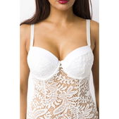 Sexy witte body met kant