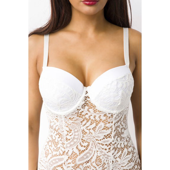 Sexy witte body met kant