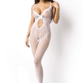 Wit kanten bodystocking