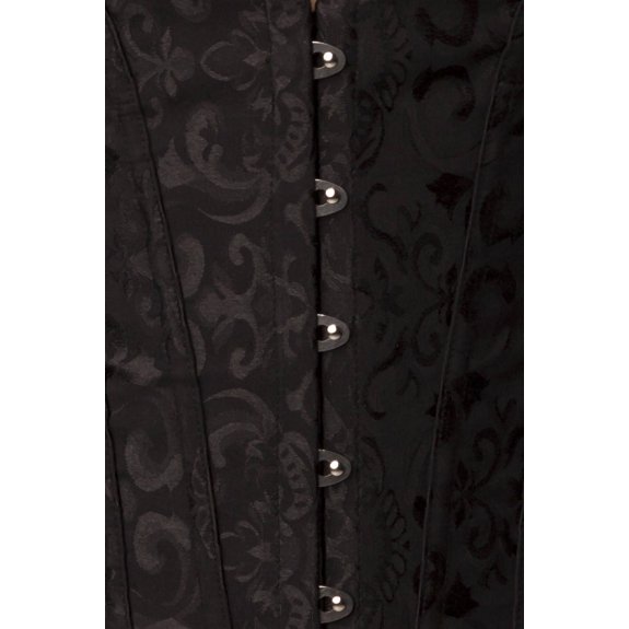 Zwart corset met barok patroon