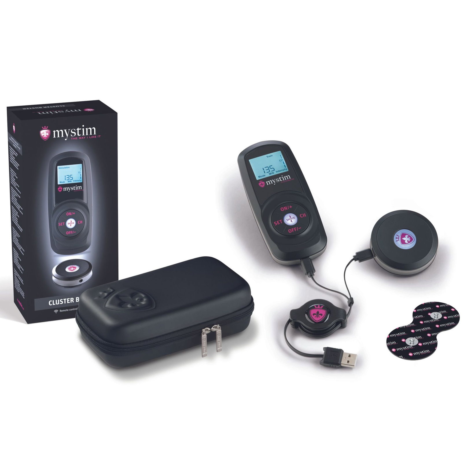 Mystim – Cluster Buster E-Stim Starterkit – Zwart
