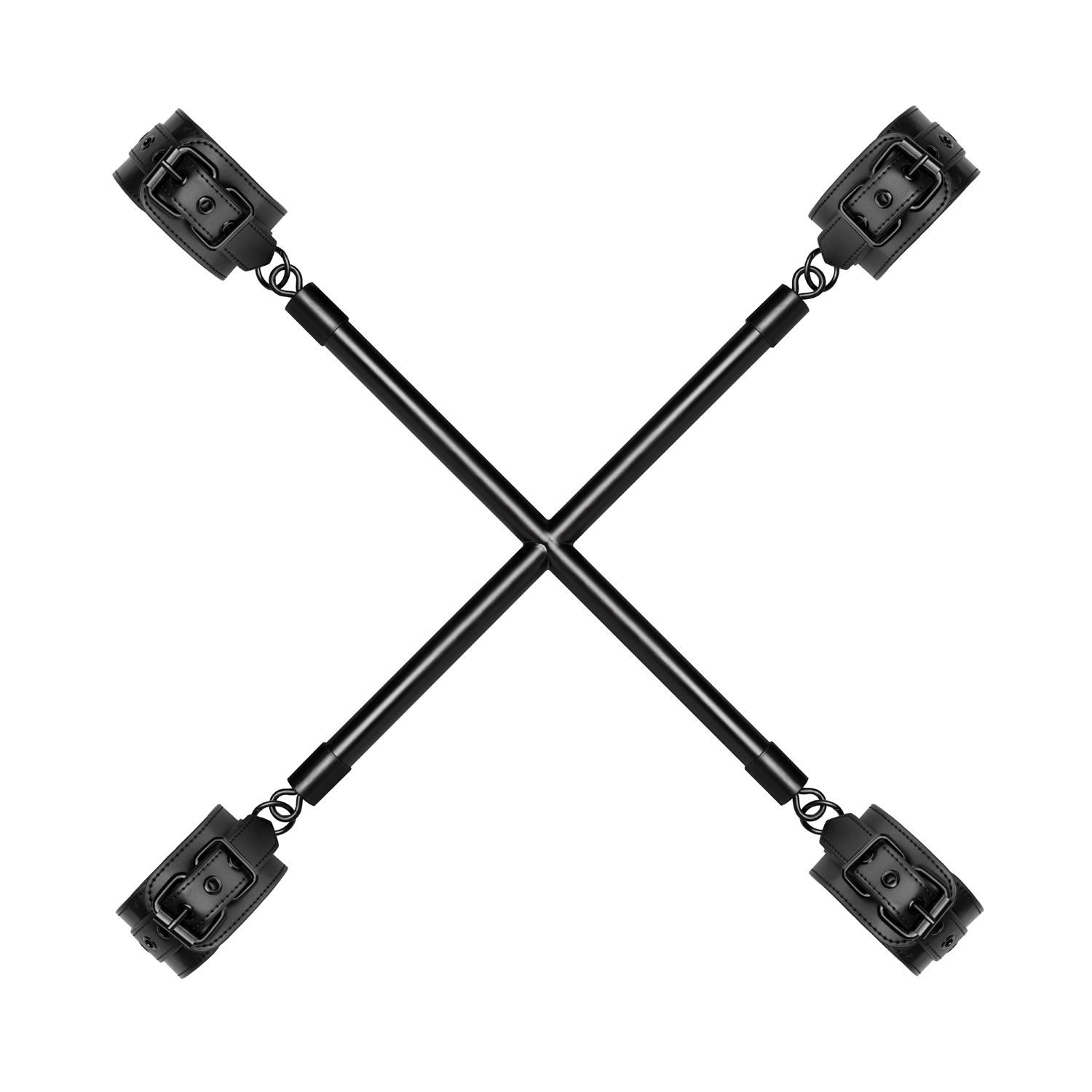 Hog Tie Cross Stang Met Boeien - Zwart - afbeelding 2