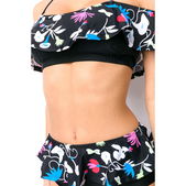 bikini zwart floral