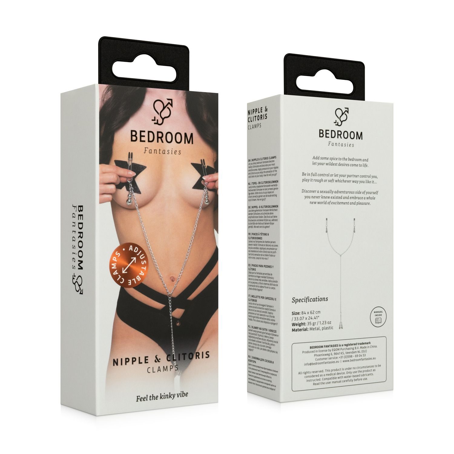Bedroom Fantasies - Tepel- en clitorisklemmen - Zilver - afbeelding 6