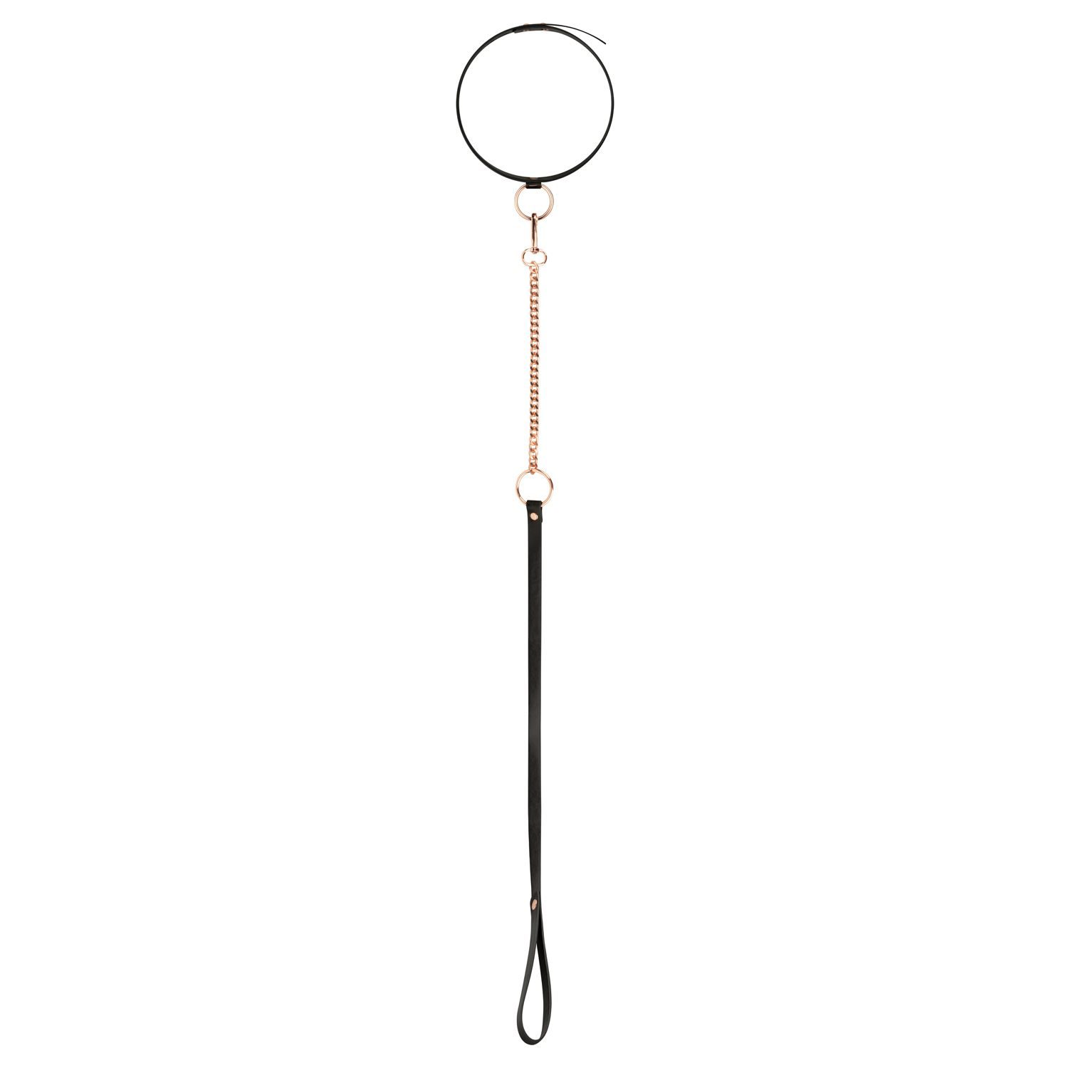Rosy Gold - Halsband met Leash - Zwart - afbeelding 4
