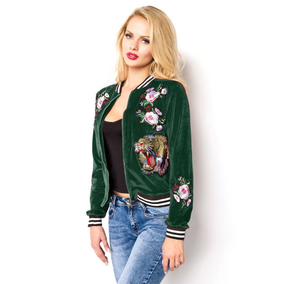 fluwelen jasje leeuw groen