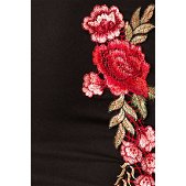 Mini-jurk zwart roos