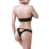 Transparant kanten halterbh set