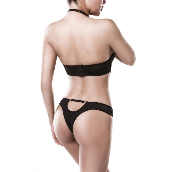 Transparant kanten halterbh set