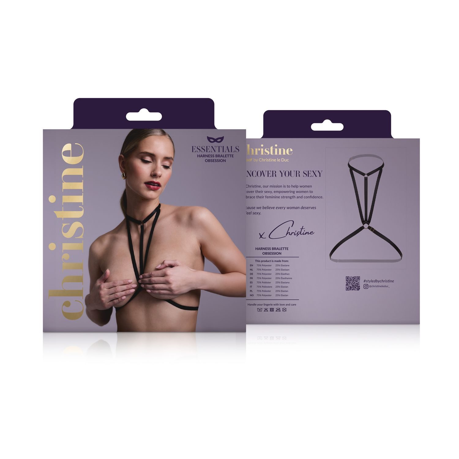 Christine - Strappy Harness Bralette Obsession - zwart - afbeelding 9