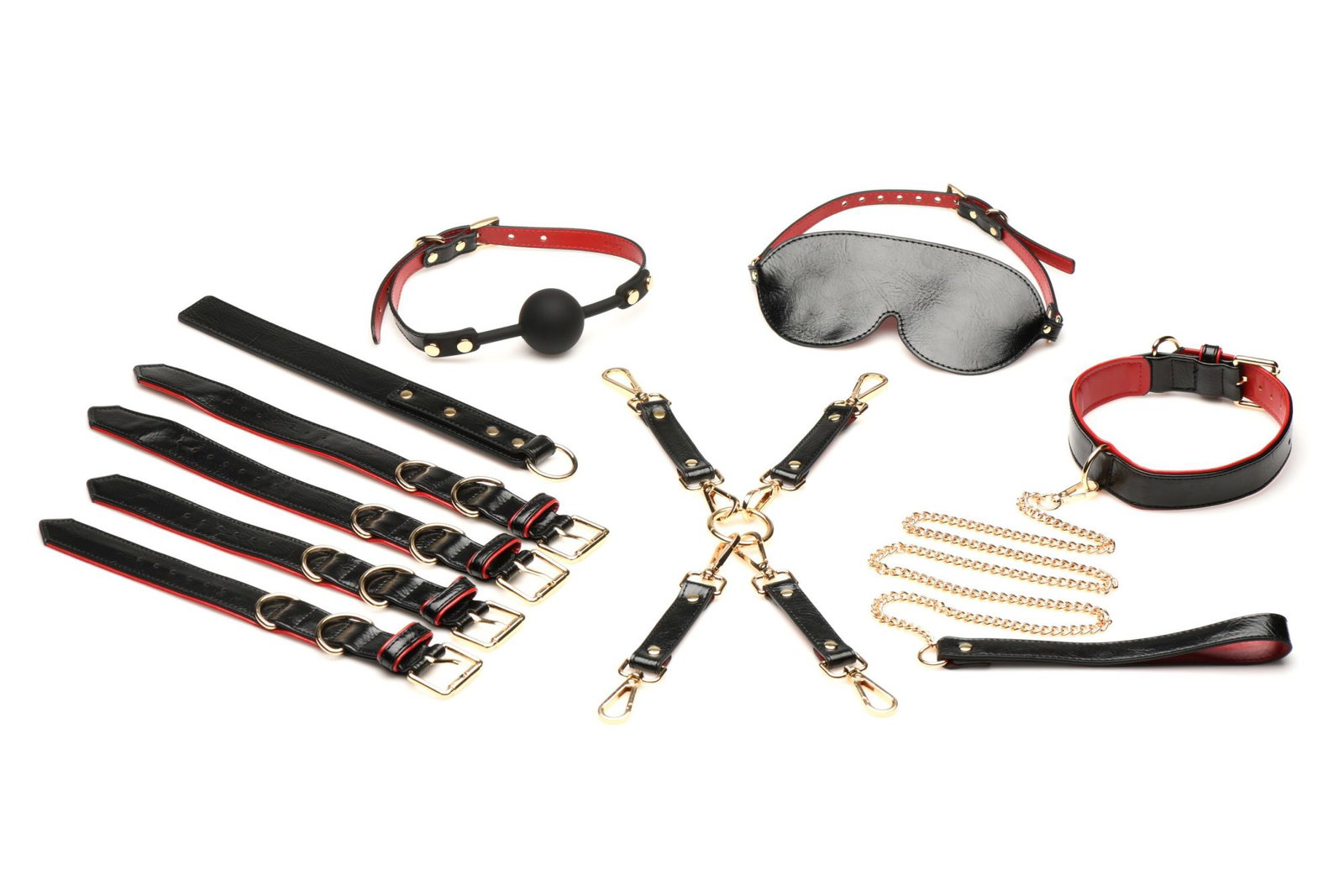 XR Brands - Lover's Luxe Bondage Set - Zwart