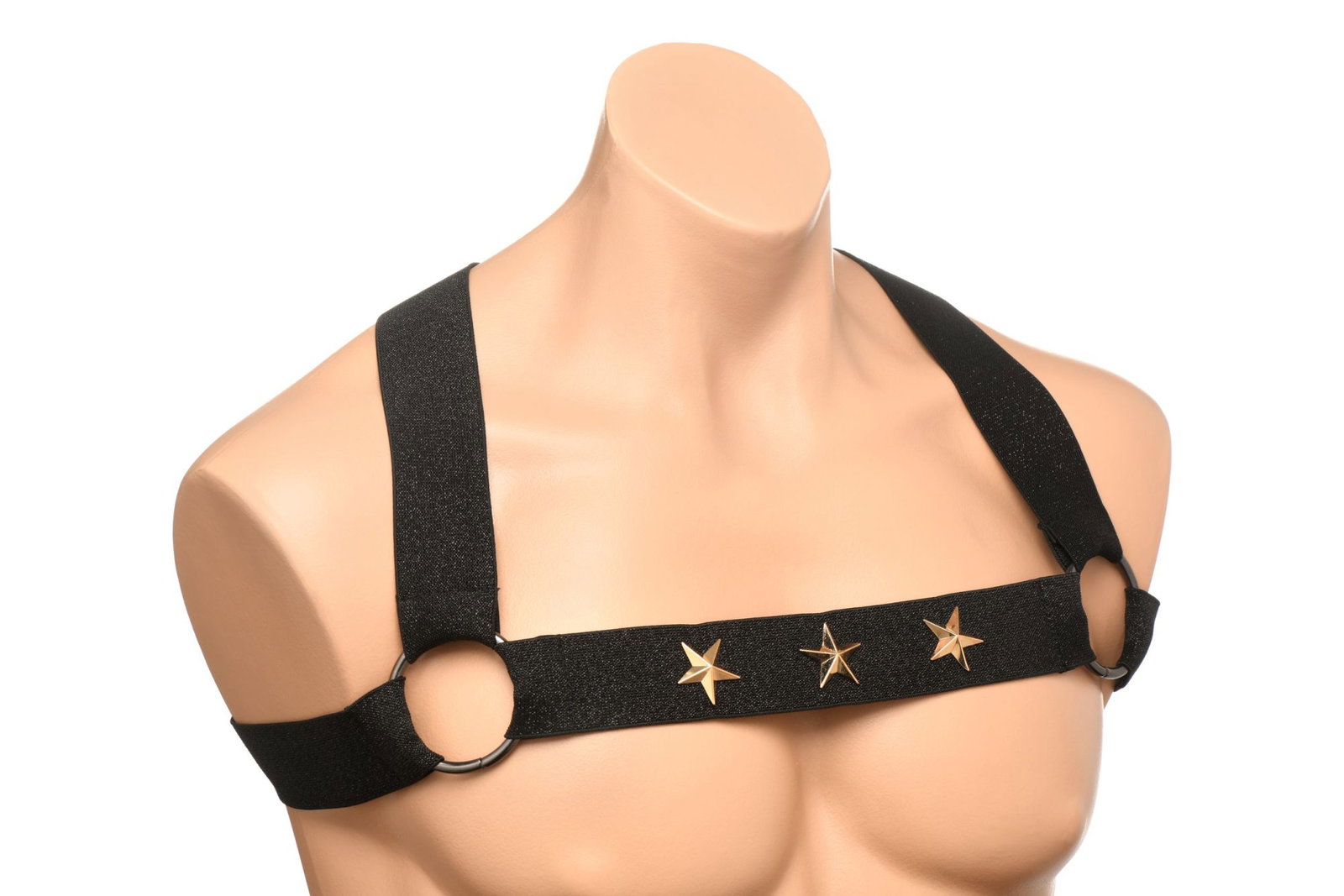 XR Brands - Borstharnas met Armbanden - Zwart - afbeelding 3