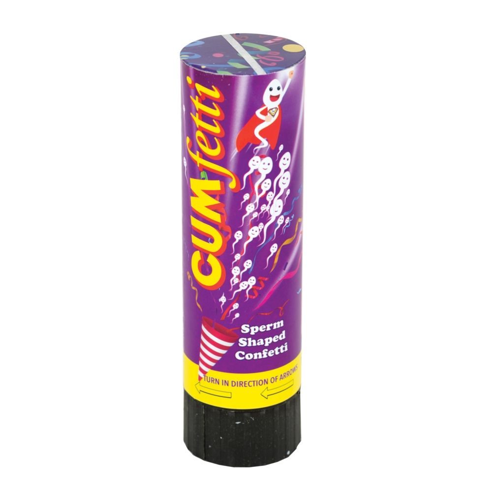 Cumfetti Sperm Shaped Confetti Party Popper - afbeelding 2