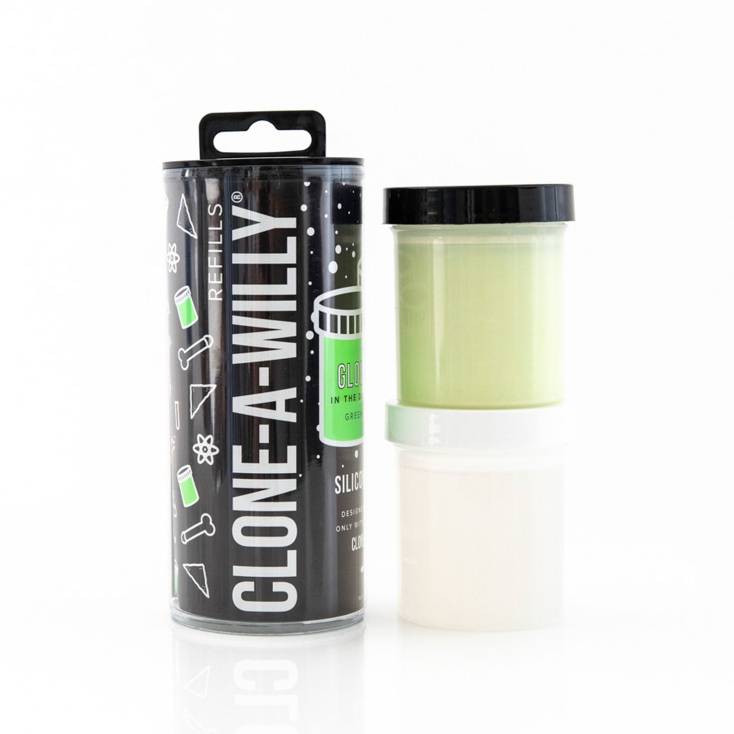 Clone-A-Willy - Navulling Siliconenrubber - Glow in the